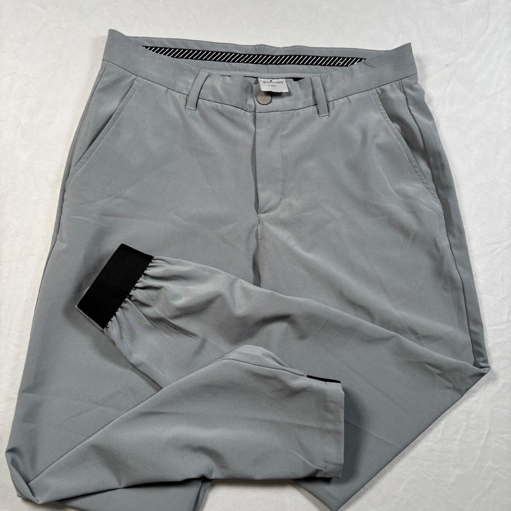 Primo Golf Jogger Pants Mens 32 Short Gray Tapered Ankle Zip Performance Stretch
